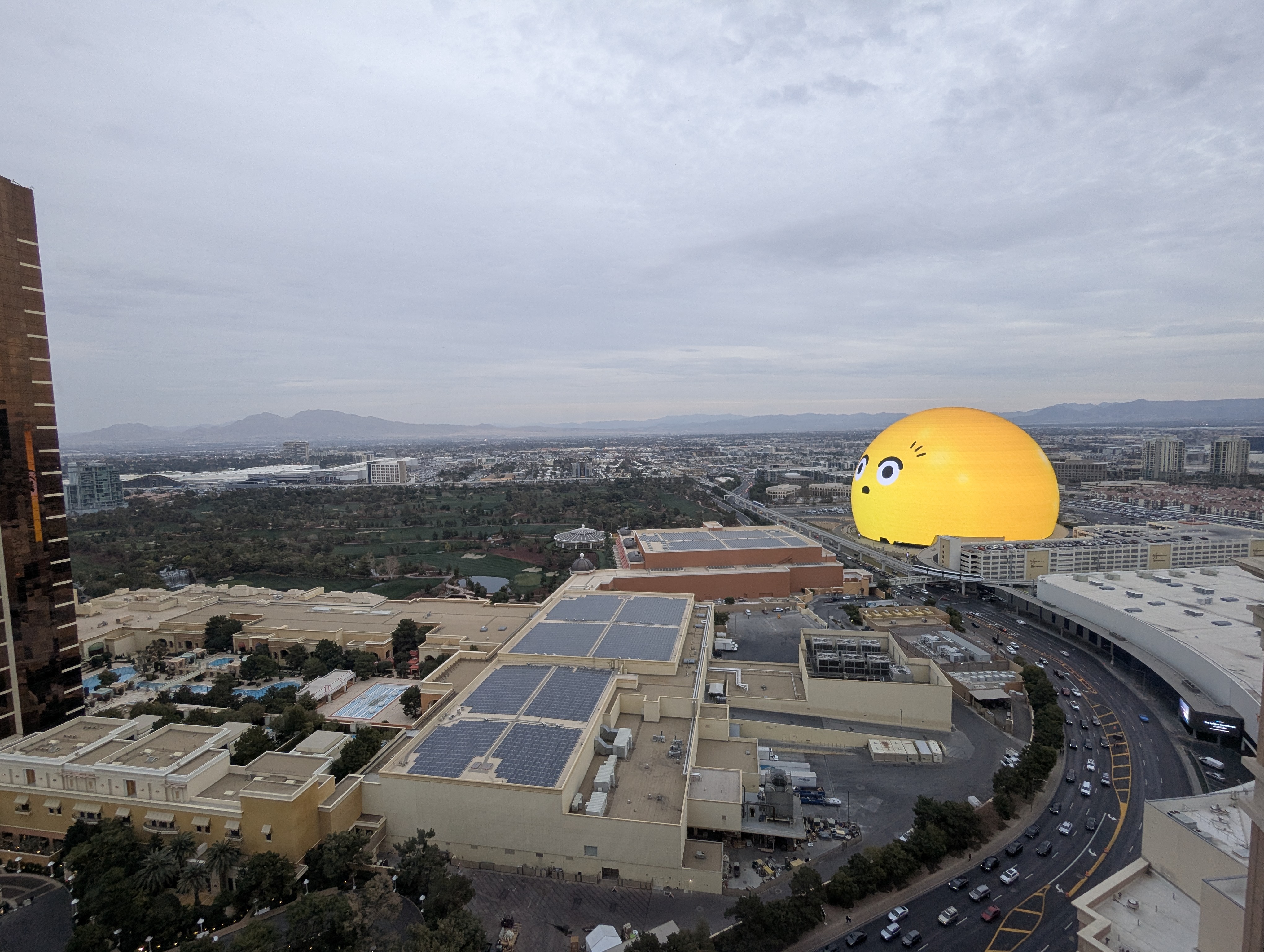 Las Vegas, The Sphere as seen from The Venetian